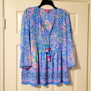 Lilly Pulitzer Marilina Tunic All Together Now Size Large